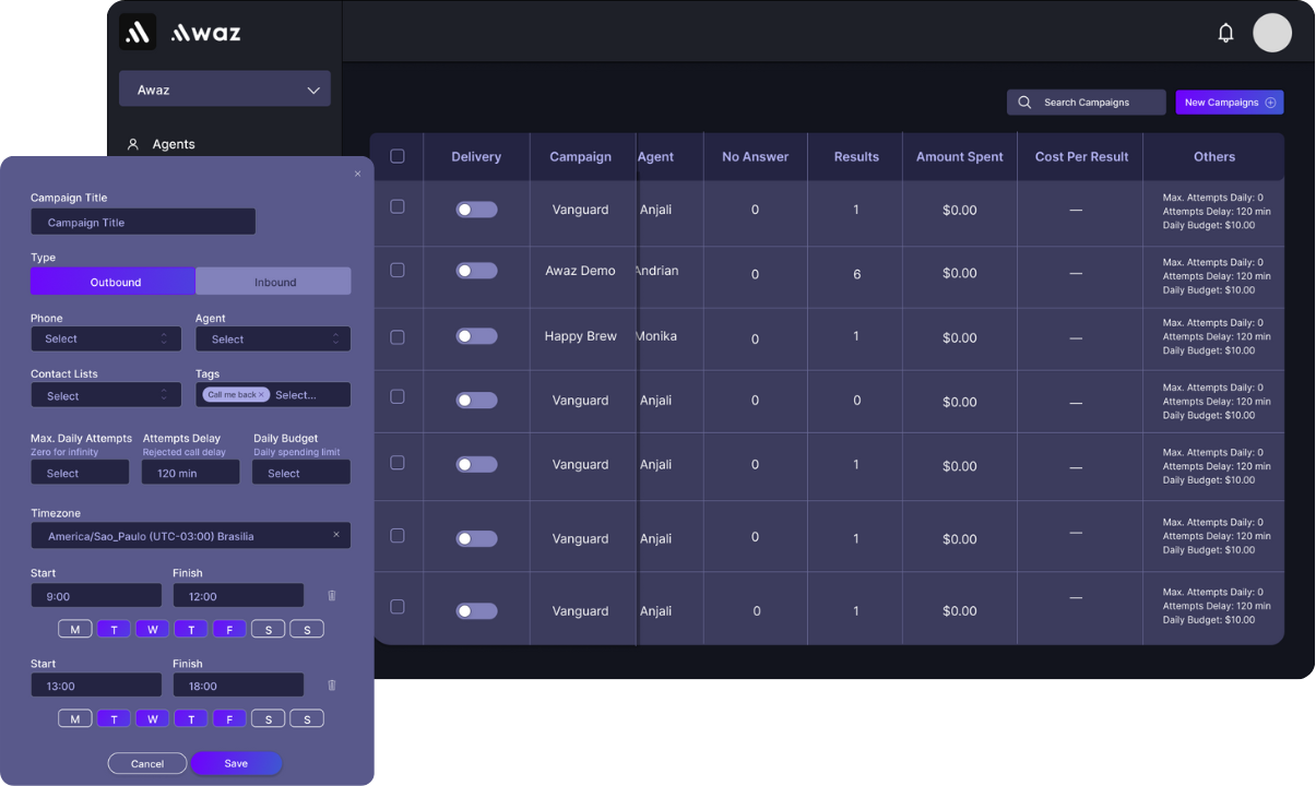 AI Personal Assistant App Interface